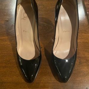 Christian Louboutin black patent leather pumps size 41